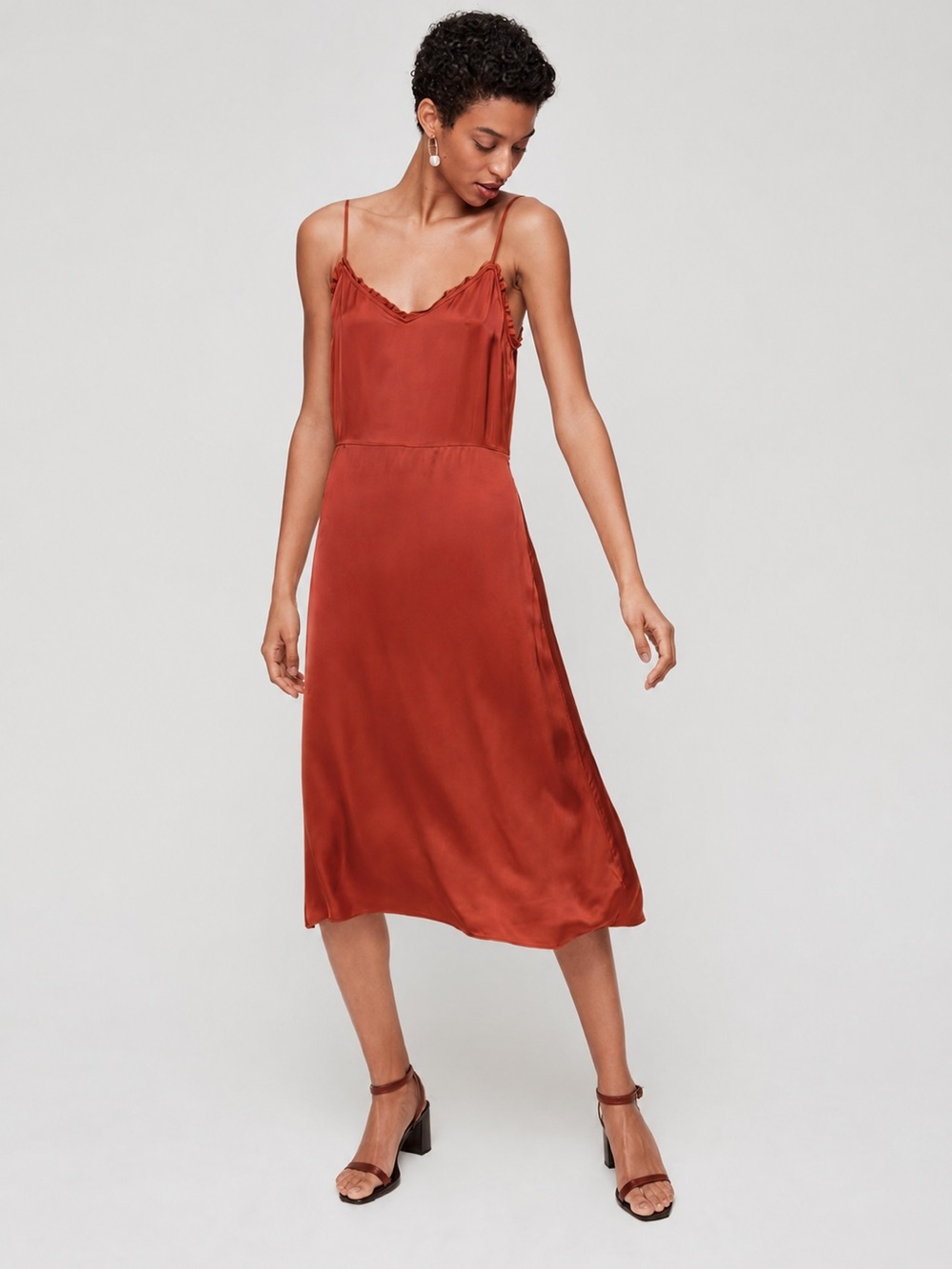 NWT Aritzia Wilfred Mille Dress Moroccan Spice - Size 0